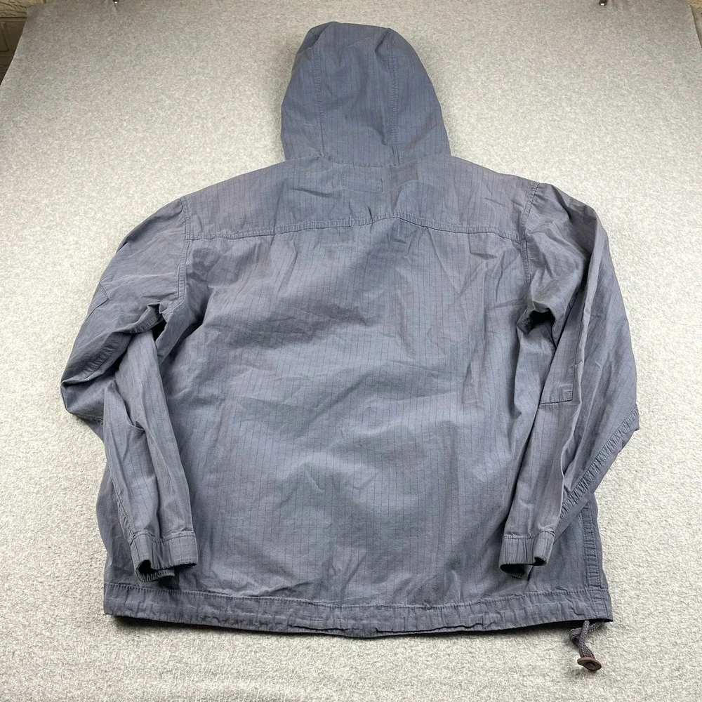 REI Rain Jacket Mens Medium Blue 1/4 Button Pullover Outdoors Lightweight